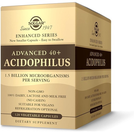 Solgar Advanced 40+ растительные капсулы Acidophilus, 120 шт. solgar advanced 40 acidophilus plus 60 vegetable capsules