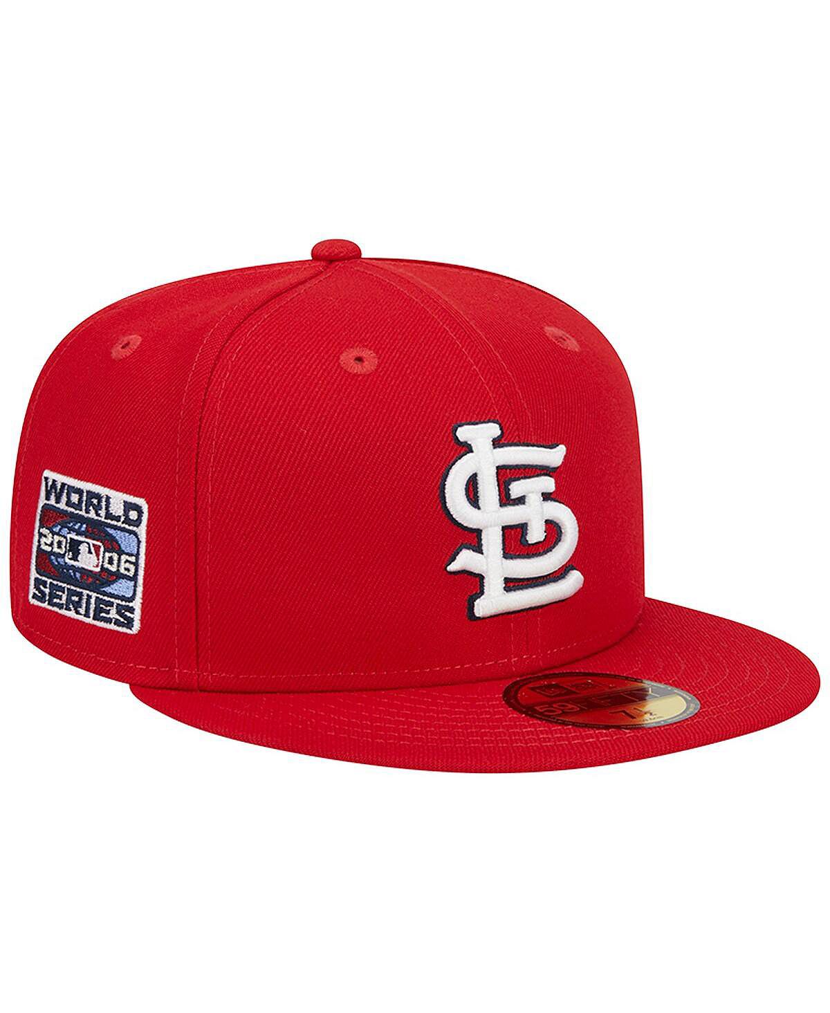 

Мужская красная приталенная шляпа St. Louis Cardinals World Series 2006 цвета 59FIFTY New Era