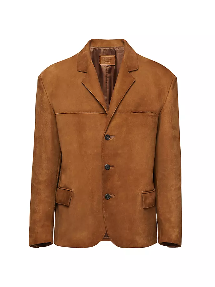 Замшевая куртка Prada, коричневый замшевая куртка dolce