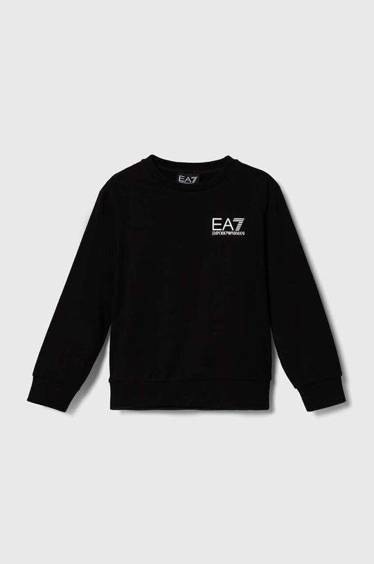 

EA7 Emporio Armani Детская хлопковая толстовка, черный