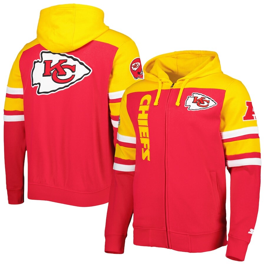 

Толстовка на молнии Starter Kansas City Chiefs, красный