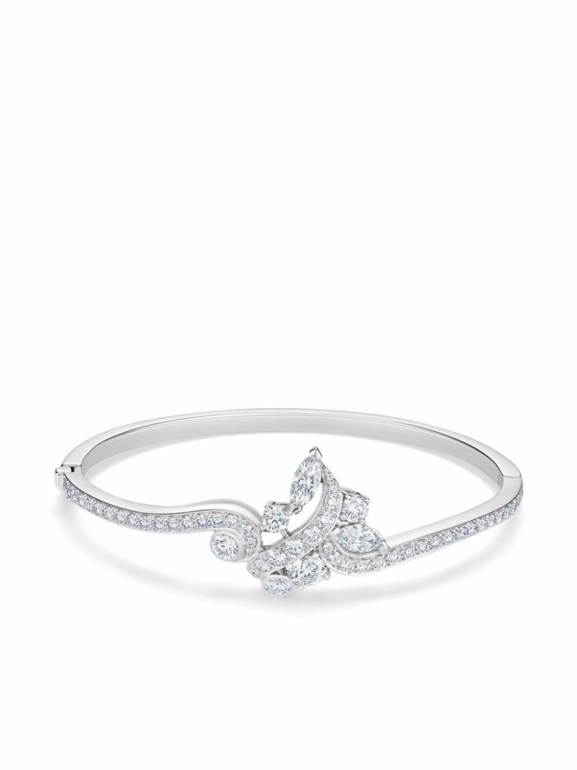

Браслет-бэнгл Adonis Rose из белого золота с бриллиантами De Beers Jewellers, серебряный