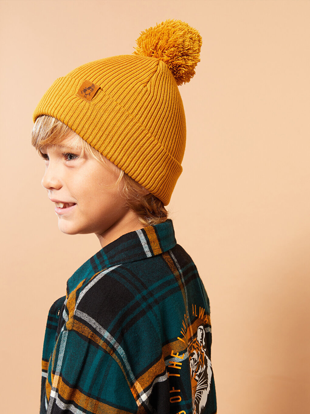 

Рубашка для мальчика из габардина в клетку с длинными рукавами LCW Kids