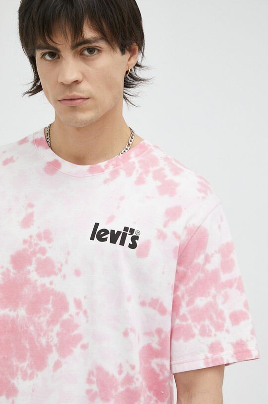 

Хлопковая футболка Levi's, розовый