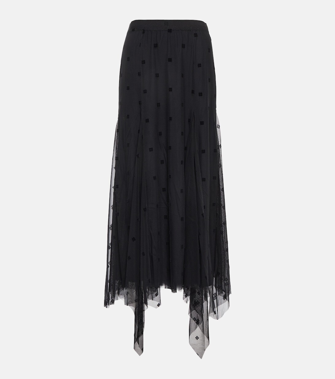 

Юбка миди из тюля в горошек GIVENCHY, черный