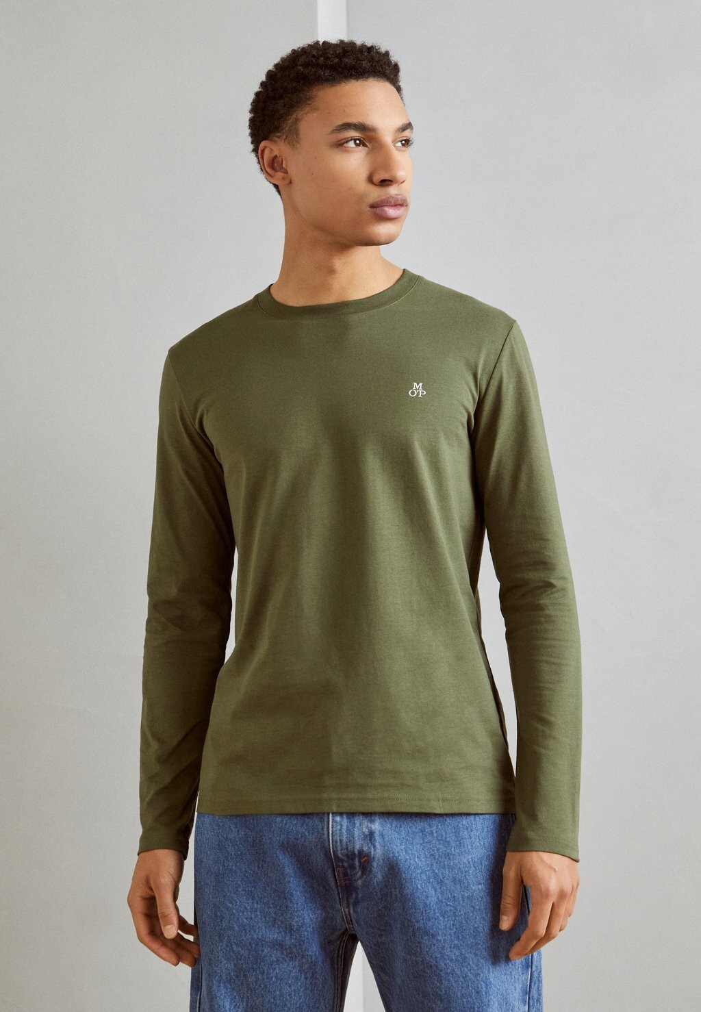 

Футболка с длинными рукавами Long Sleeve Crew Neck Icon Chest Print Marc O'Polo, цвет asher green
