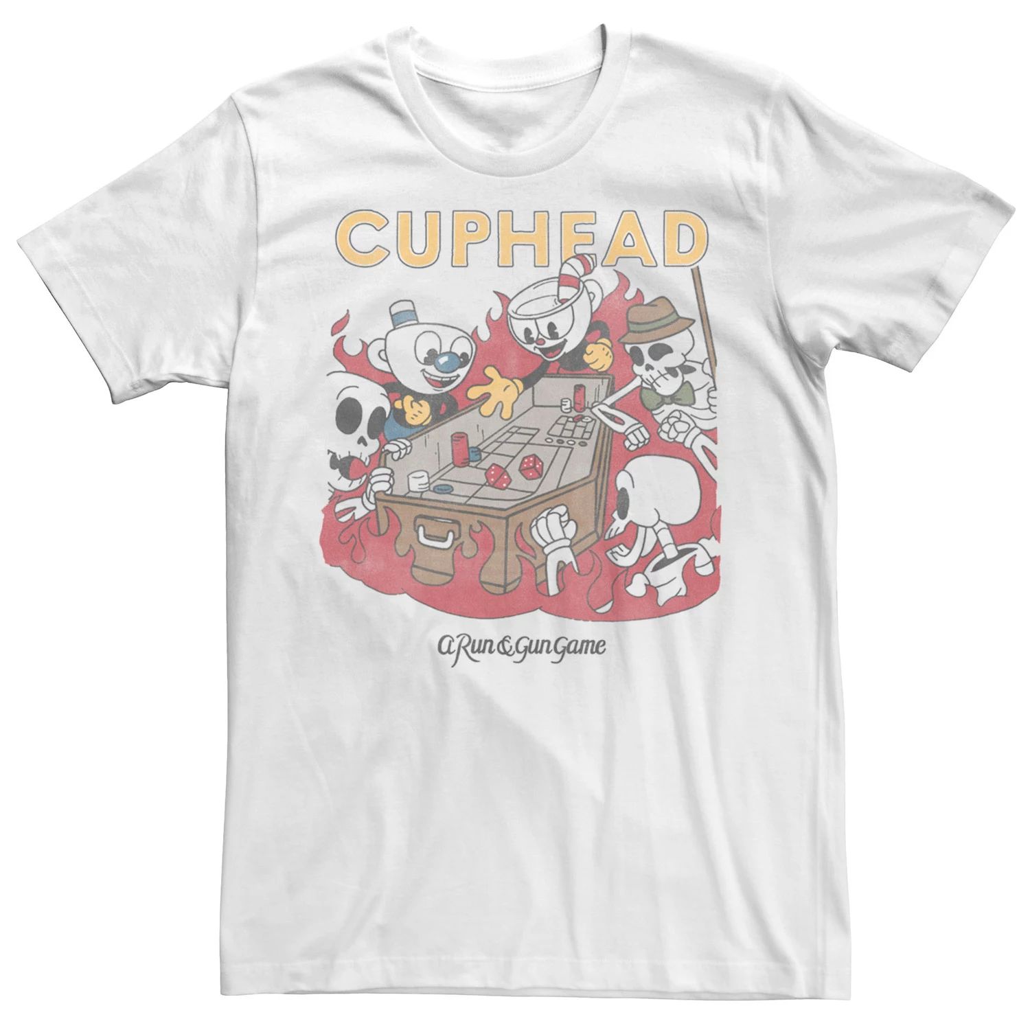 Мужская футболка с рисунком казино Cuphead Licensed Character