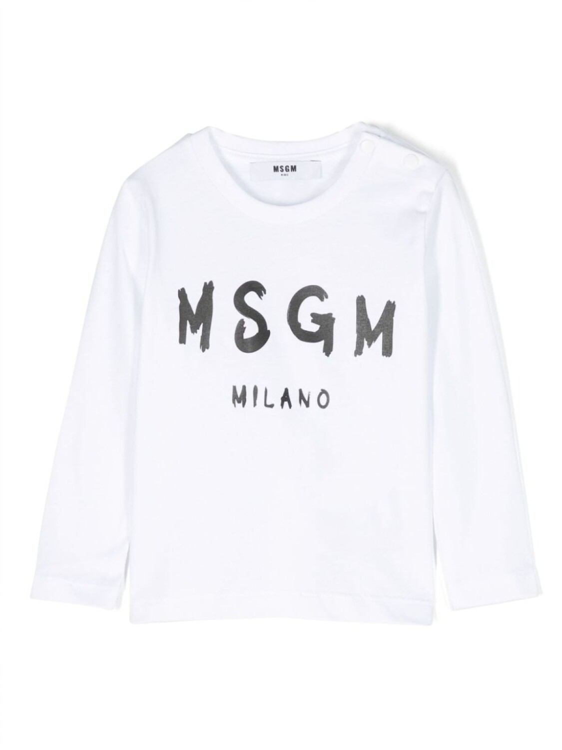 

MSGM Kids футболка с длинными рукавами и логотипом, белый