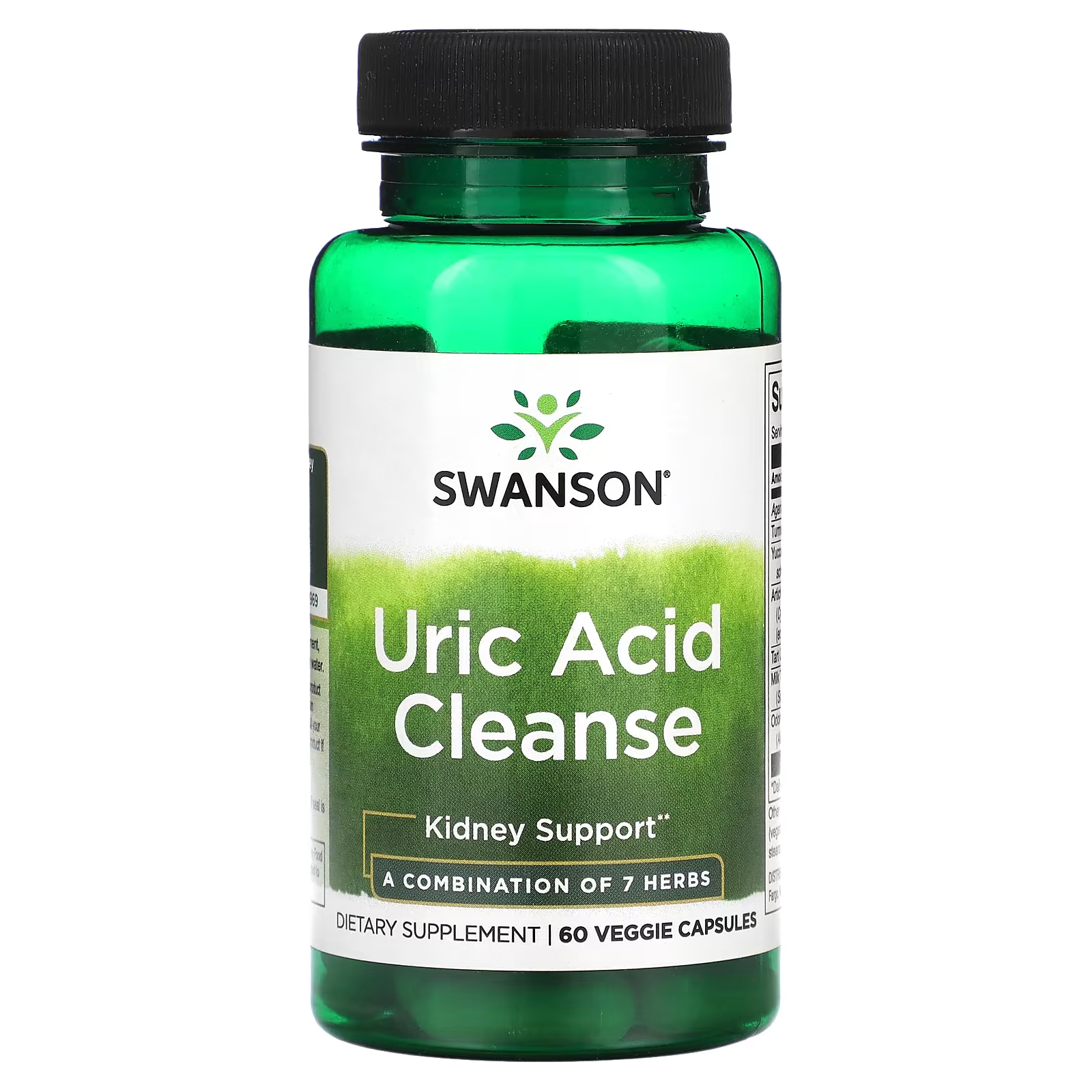 Пищевая добавка Swanson очищающая мочевая кислота, 60 растительных капсул sunergetic мочевая кислота 60 капсул