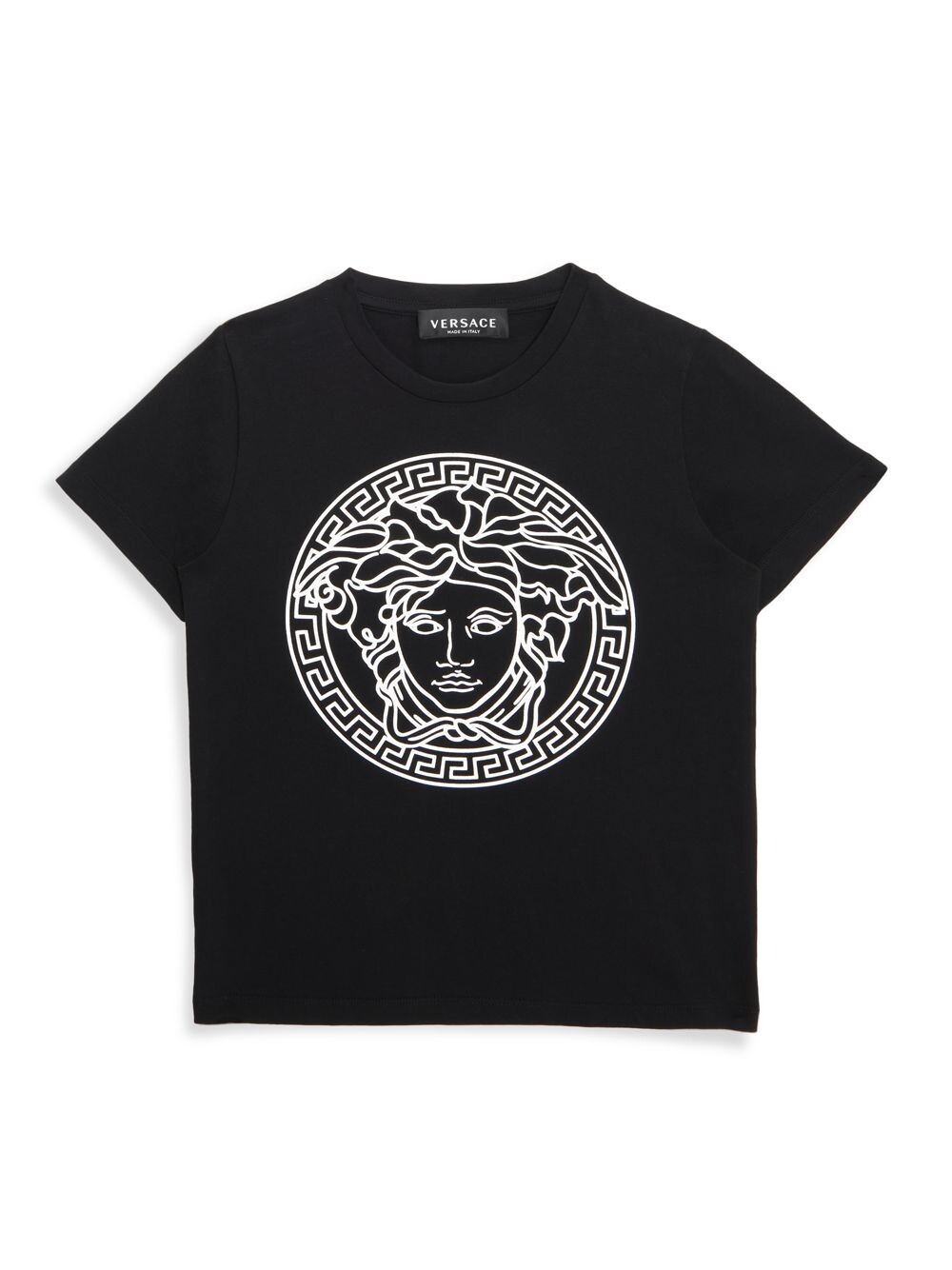 

Футболка Little Kid's & Kid's St. Medusa с круглым вырезом Versace, черный