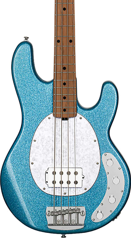 Басс гитара Sterling StingRay RAY34 4-String Bass Guitar, Blue Sparkle w/ Gig Bag