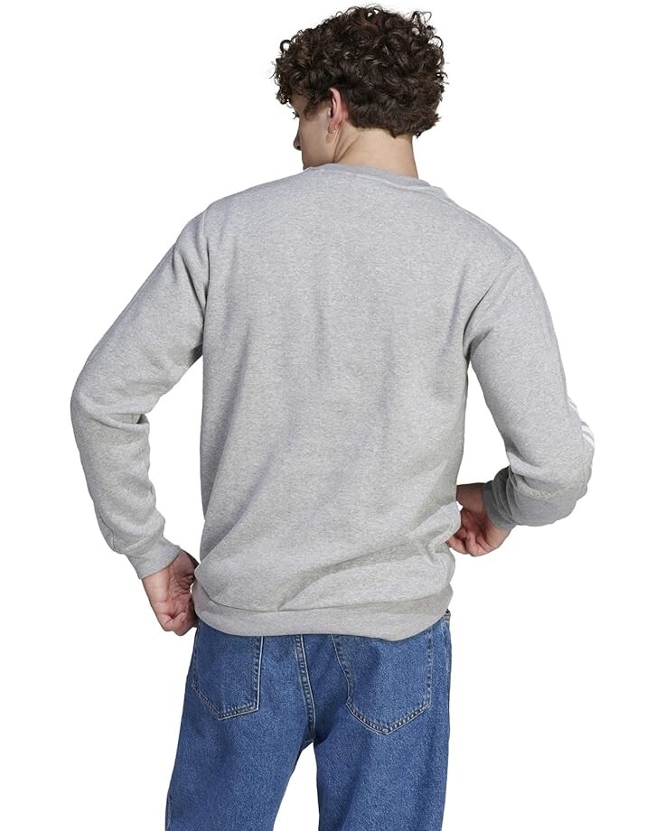

Толстовка Adidas Essentials Fleece 3-Stripes Sweatshirt, цвет Medium Grey Heather