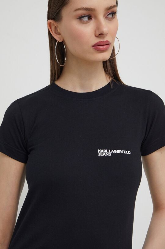 

Хлопковая футболка Karl Lagerfeld Jeans, черный