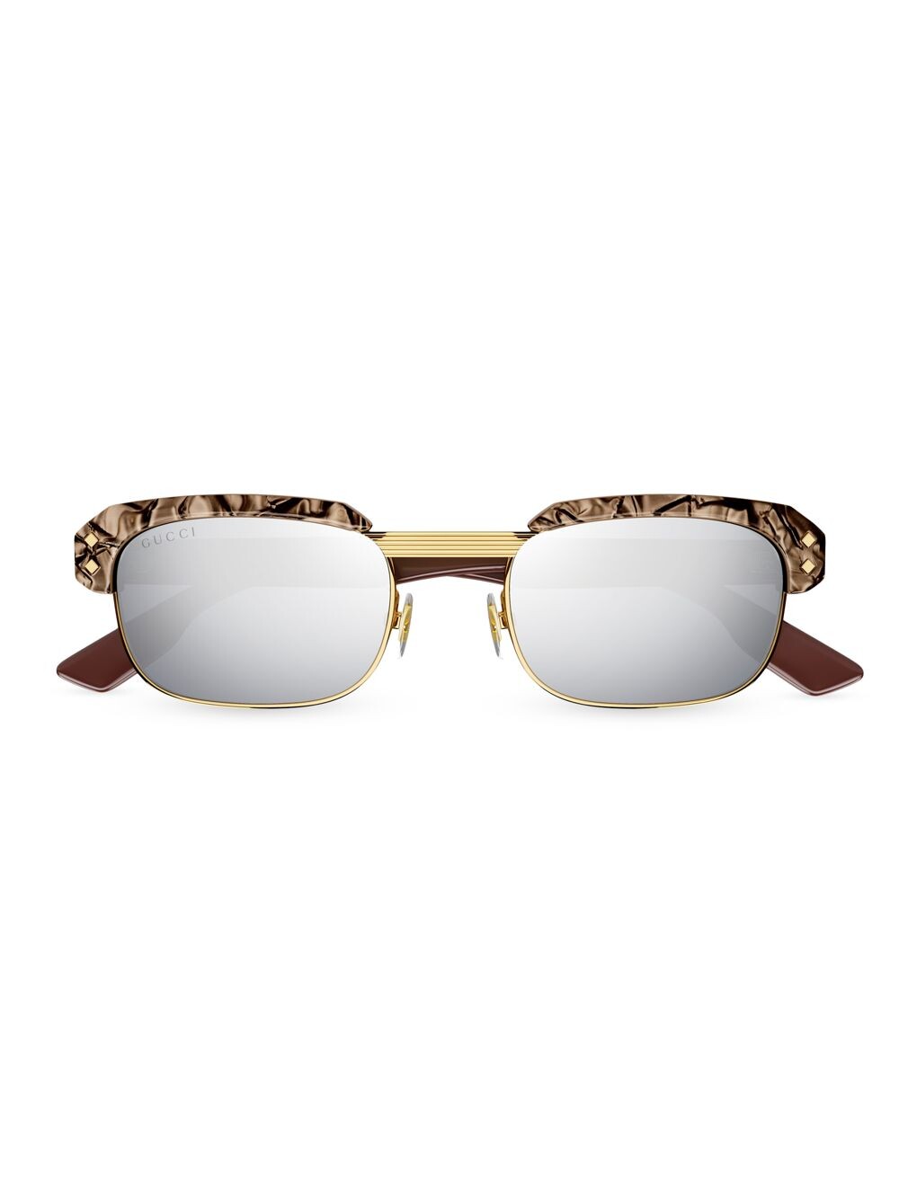 

Прямоугольные солнцезащитные очки 52MM Fashion Show Gucci, коричневый