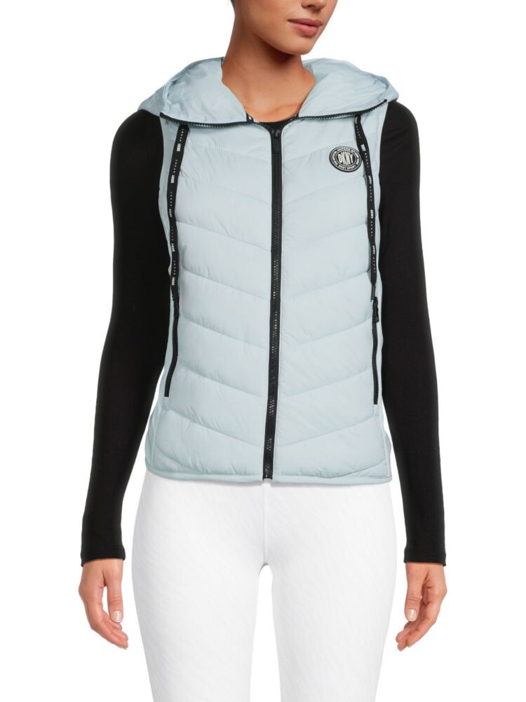 

Пуховик с капюшоном Dkny, цвет Moonstone