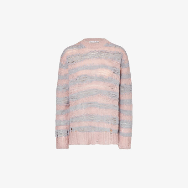 

Вязаный джемпер karita с потертостями Acne Studios, розовый