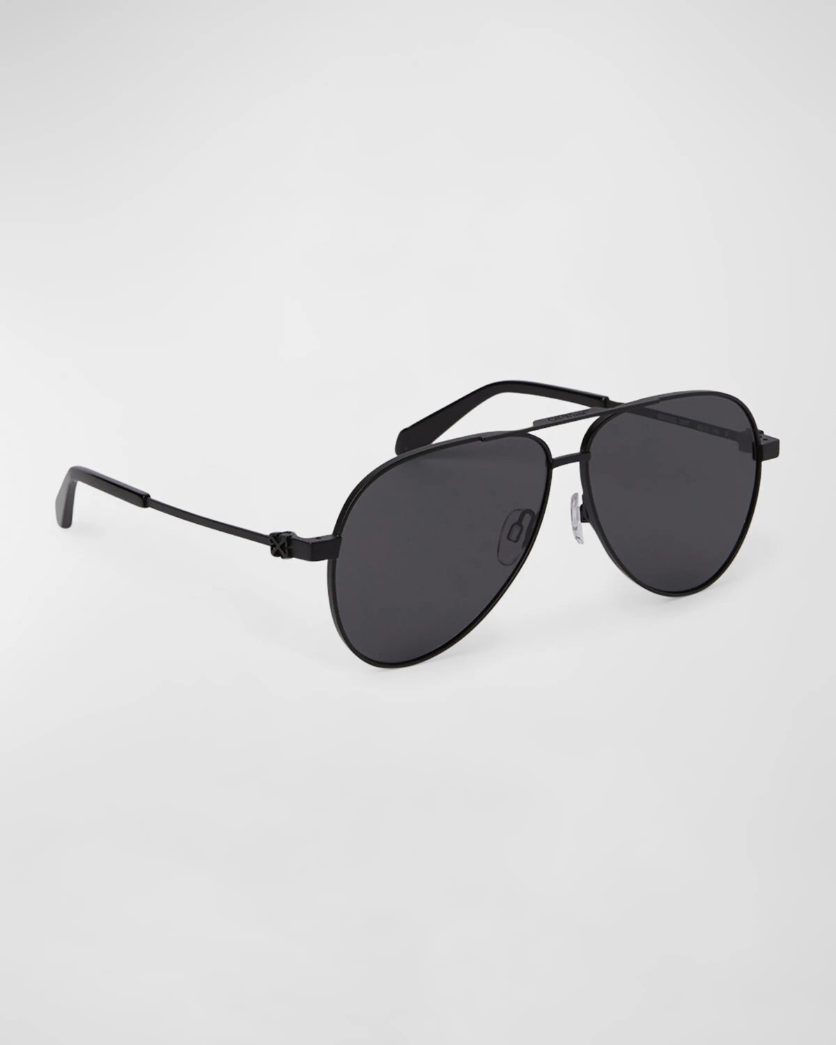 

Солнцезащитные очки-авиаторы из металла и пластика Ruston Off-White, цвет Black Dark Grey