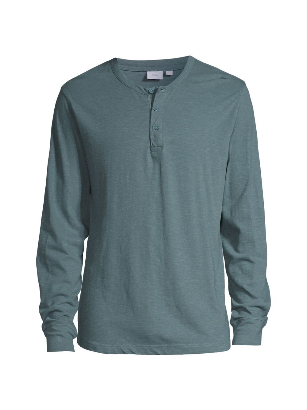 

Рубашка Henley с длинными рукавами с удлиненными рукавами Onia, синий