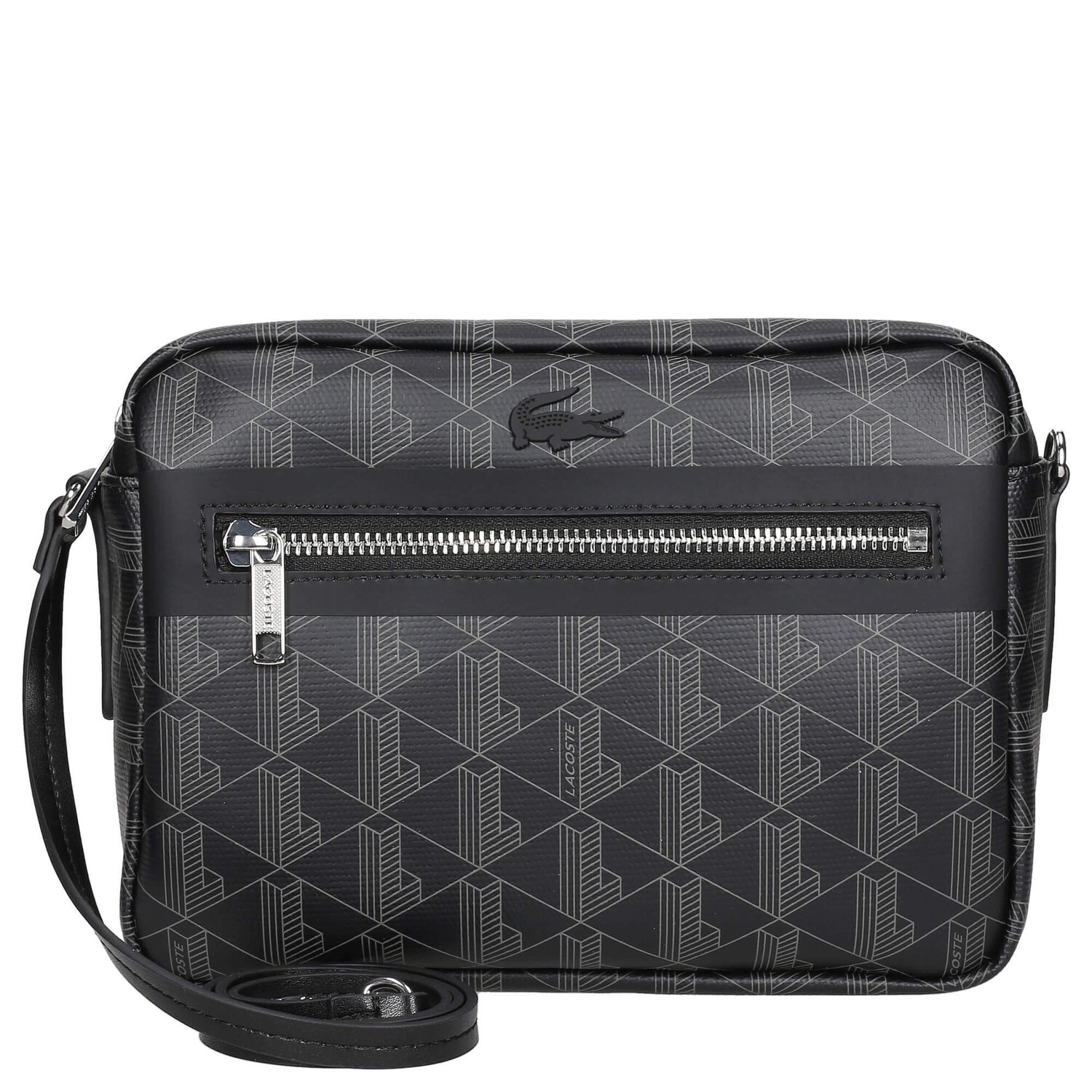 Сумка через плечо Lacoste Zely Schultertasche, цвет monogram noir gris сумка через плечо lacoste the blend 21 5 cm цвет monogram noir gris