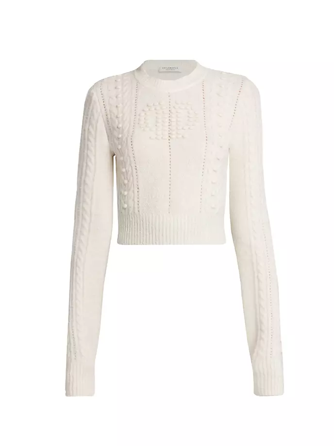 цена Вязанный свитер из смеси альпаки Philosophy Di Lorenzo Serafini, белый