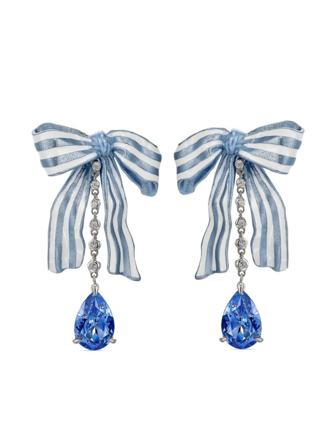 

Золотые серьги Gingham с сапфирами и бриллиантами Anabela Chan, синий