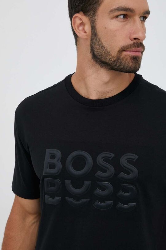 

Хлопковая футболка BOSS GREEN Boss Green, черный