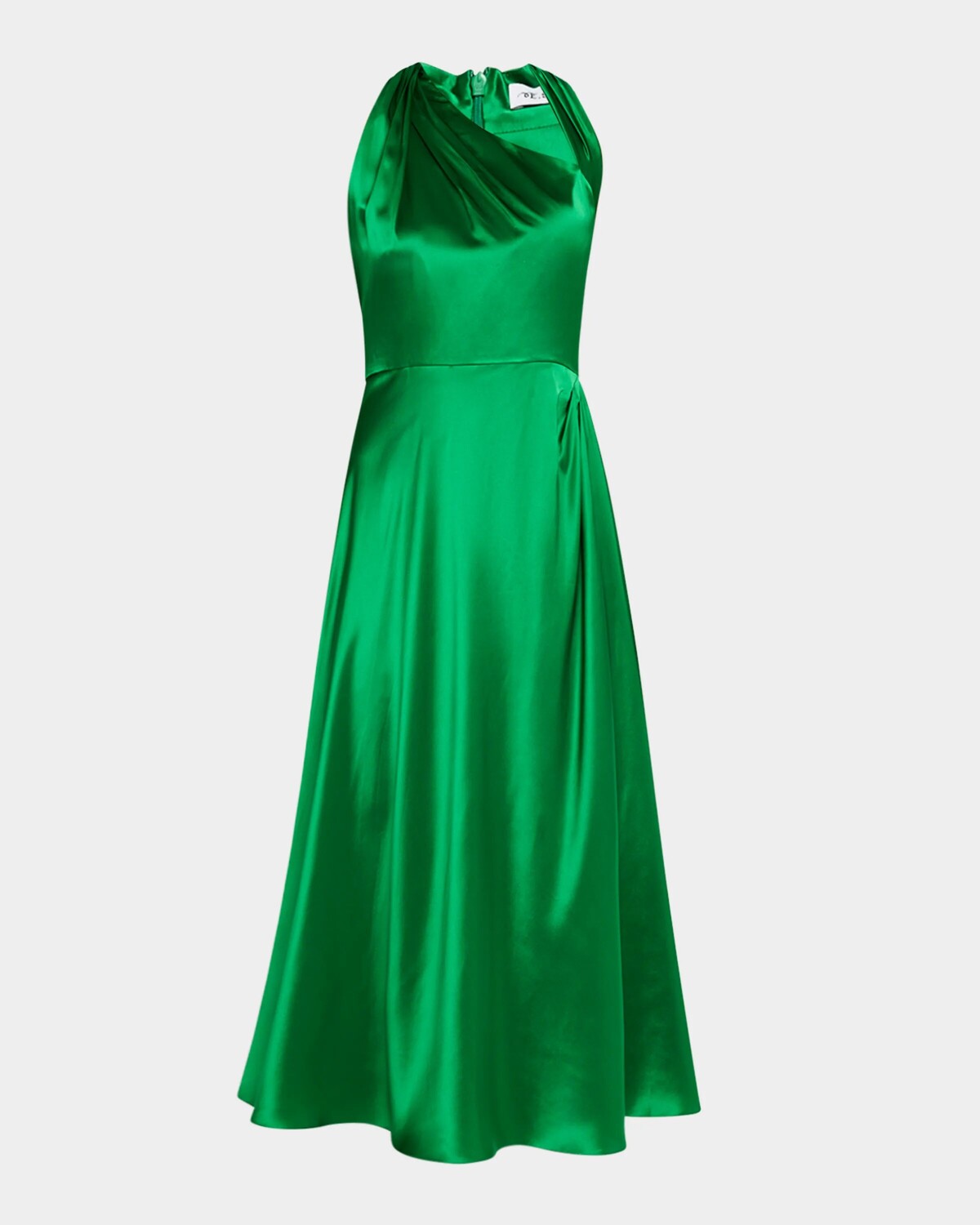 

Асимметричное шелковое платье миди без рукавов Lucinda E.Stott, цвет Emerald