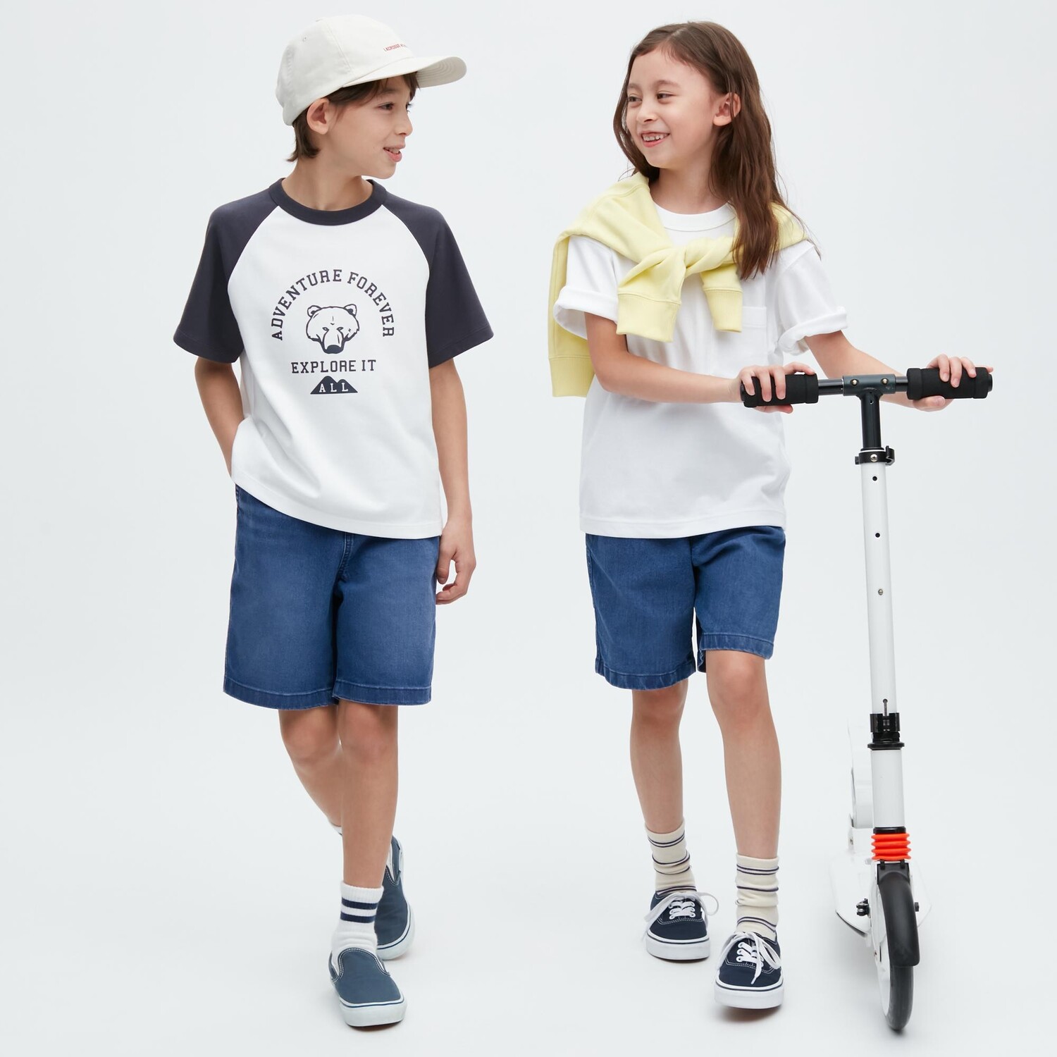 

Детские джинсовые легкие шорты Uniqlo, синий