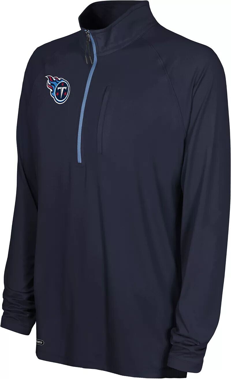 

Мужской темно-синий пуловер с воротником-стойкой и молнией на четверть Nfl Combine Joint Tennessee Titans