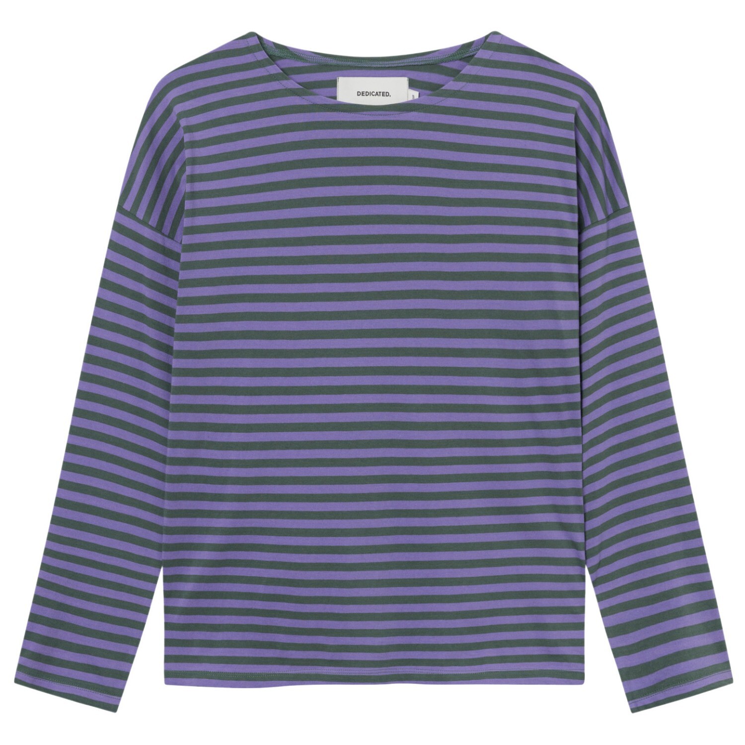 

Лонгслив Dedicated Top Humledal Stripes, цвет Forest Green/Paisley Purple
