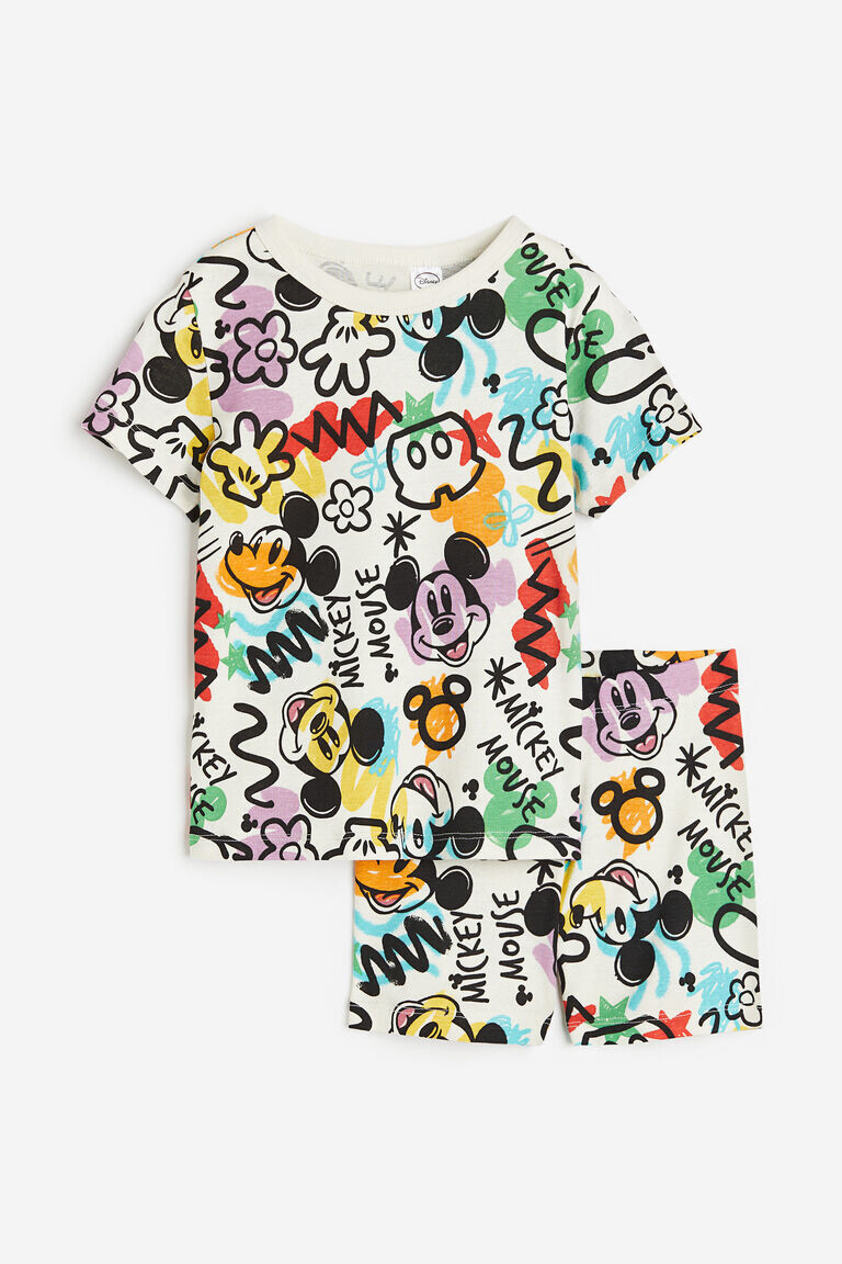 

Хлопковая пижама с принтом H&M, белый