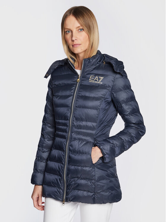 

Пуховик стандартного кроя Ea7 Emporio Armani, синий