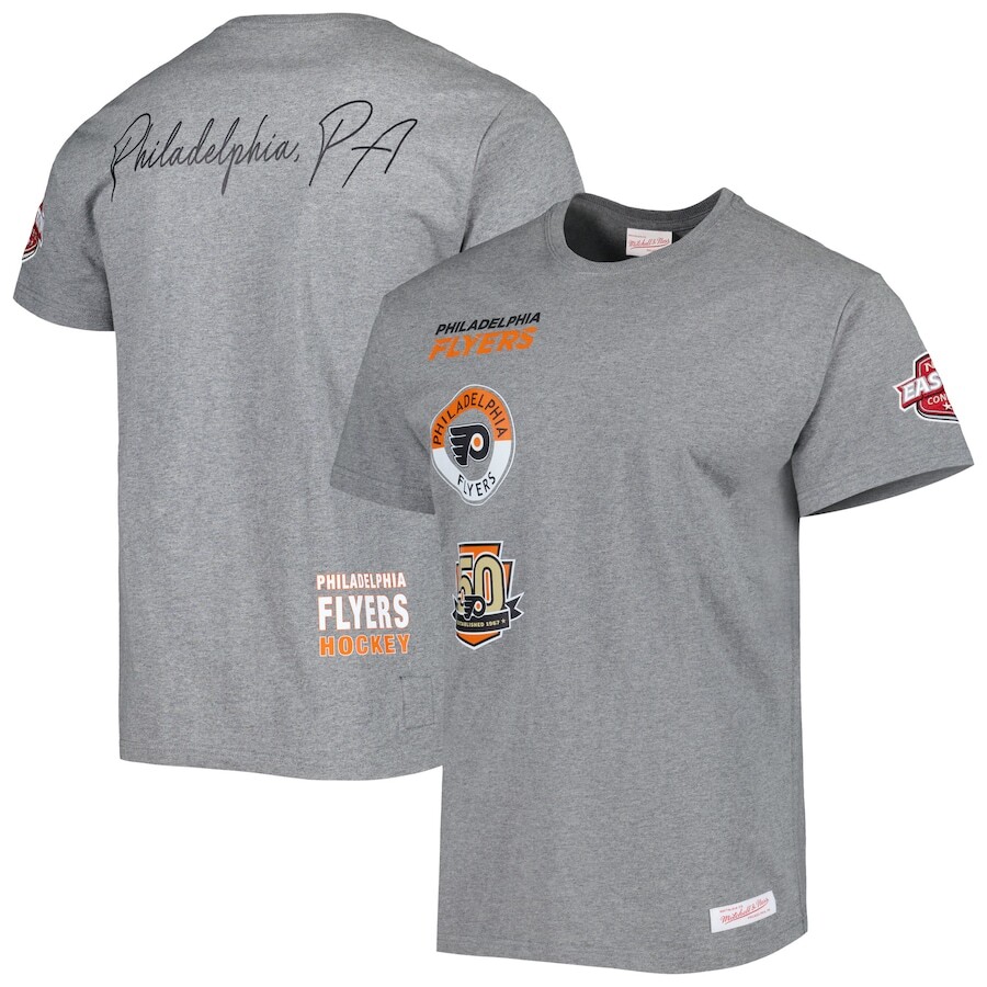 

Футболка с коротким рукавом Mitchell & Ness Philadelphia Flyers, серый
