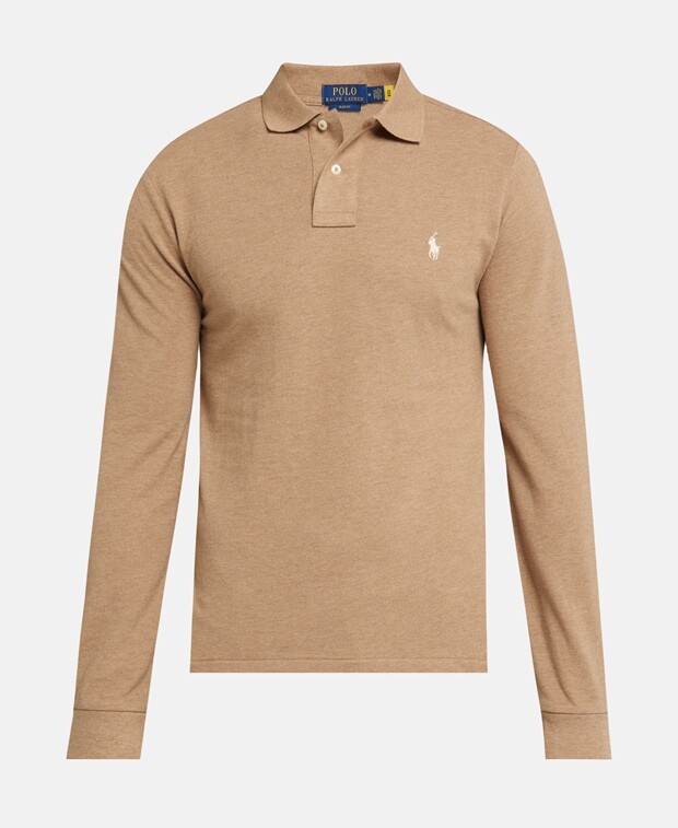 

Рубашка-поло с длинными рукавами Polo Ralph Lauren, коричневый