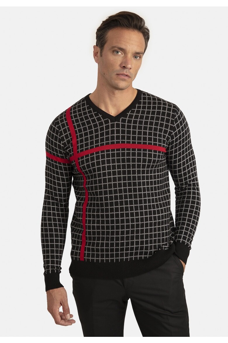 

Свитер с заостренным и фигурным узором Sir Raymond Tailor, черный