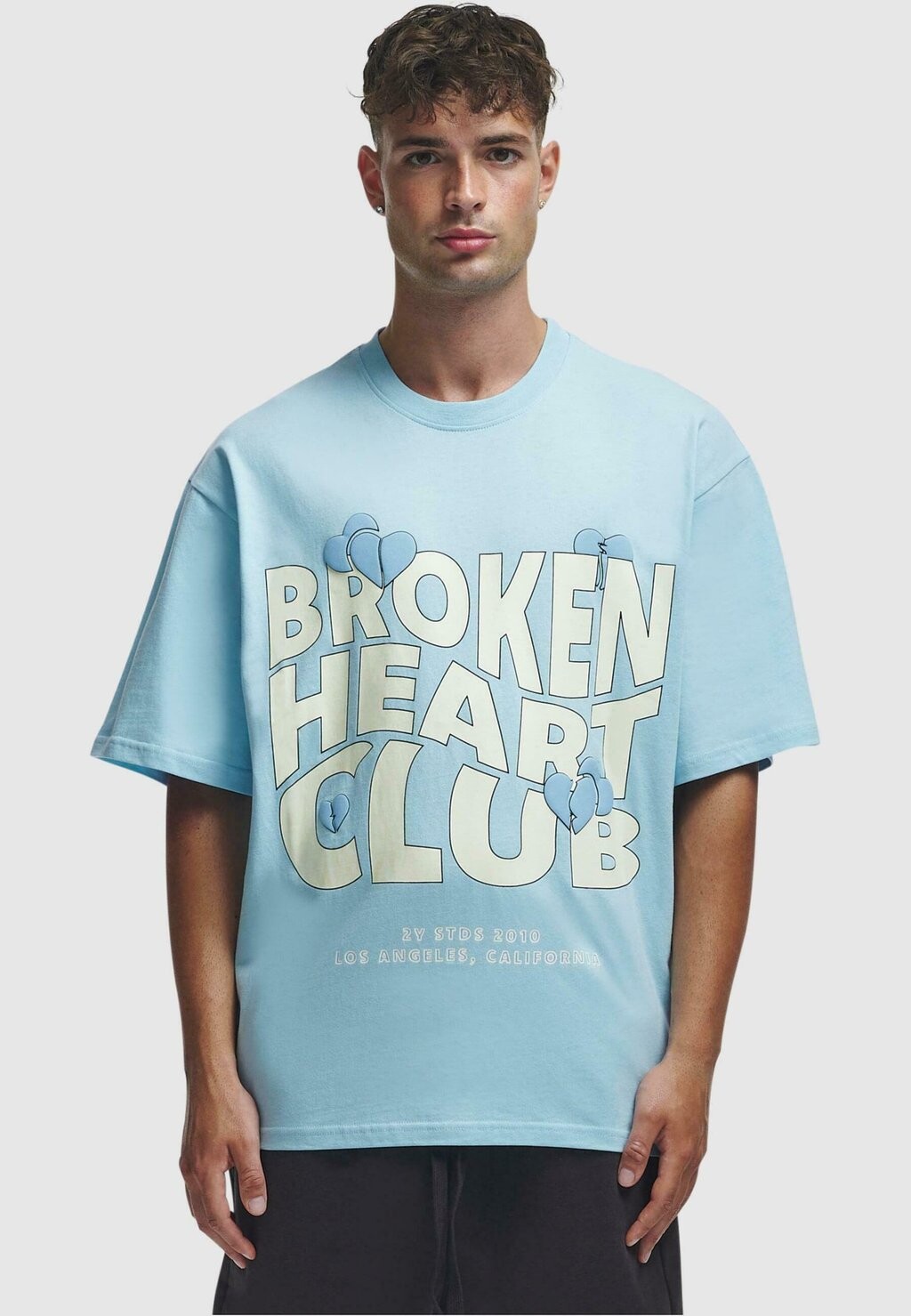 

Футболка с принтом BROKEN HEART CLUB OVERSIZE 2Y Studios, синий