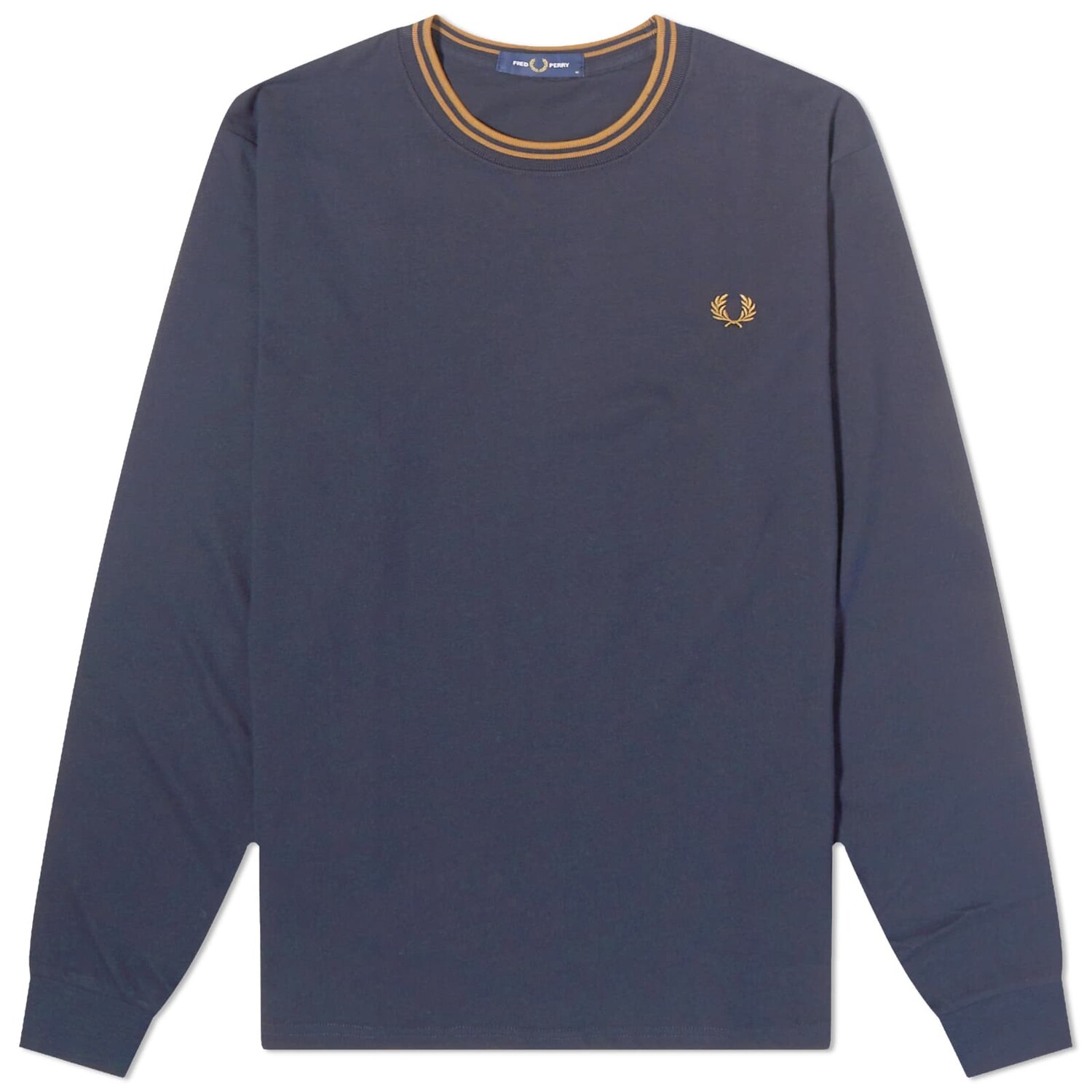 

Футболка Fred Perry Long Sleeve Twin Tipped, темно-синий