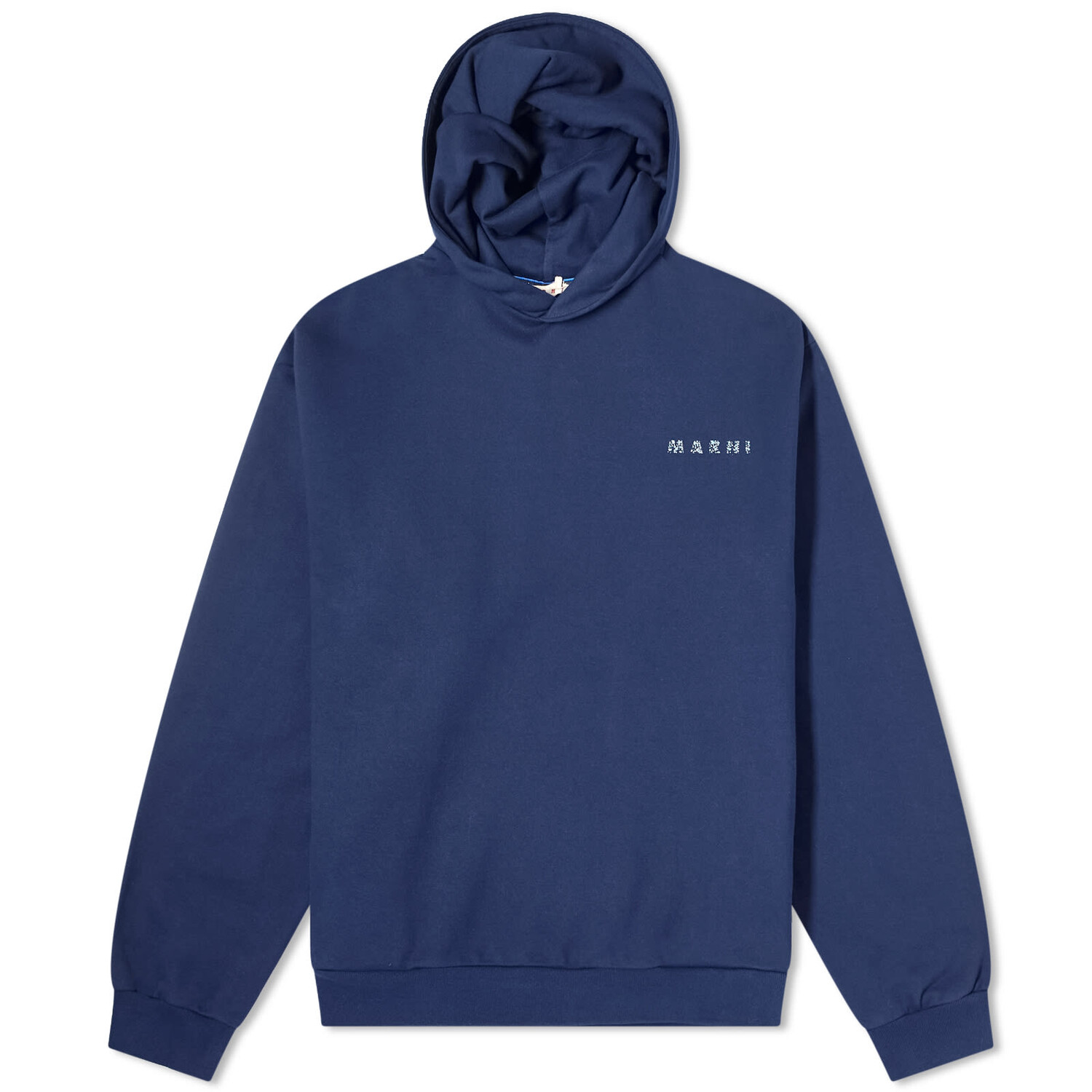 

Худи Marni Floral Logo Hoodie, цвет Blue Kyanite