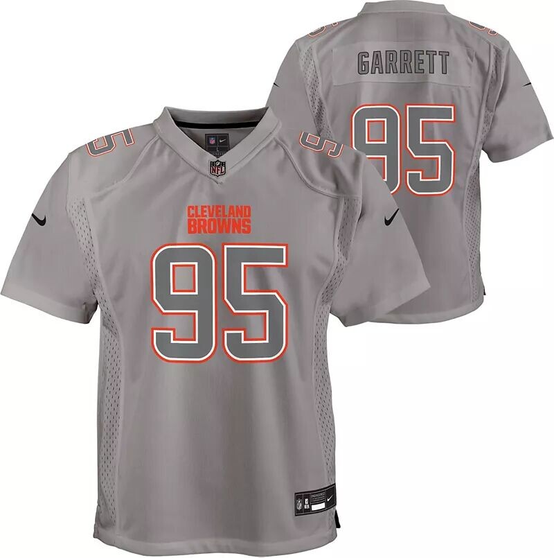 

Nike Youth Cleveland Browns Myles Garrett #95 Атмосфера Серая игровая майка
