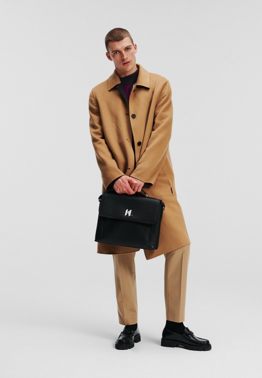 

Классическое пальто Eversible Tailored Blend KARL LAGERFELD, цвет charcoal camel