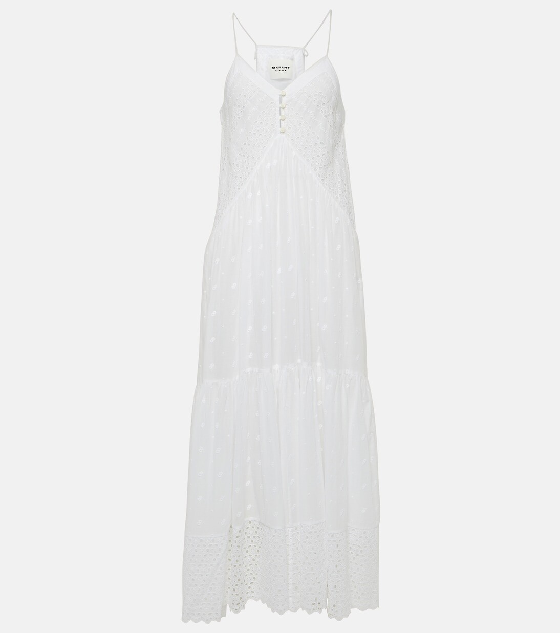

Платье макси sabba из хлопка Marant Etoile, белый