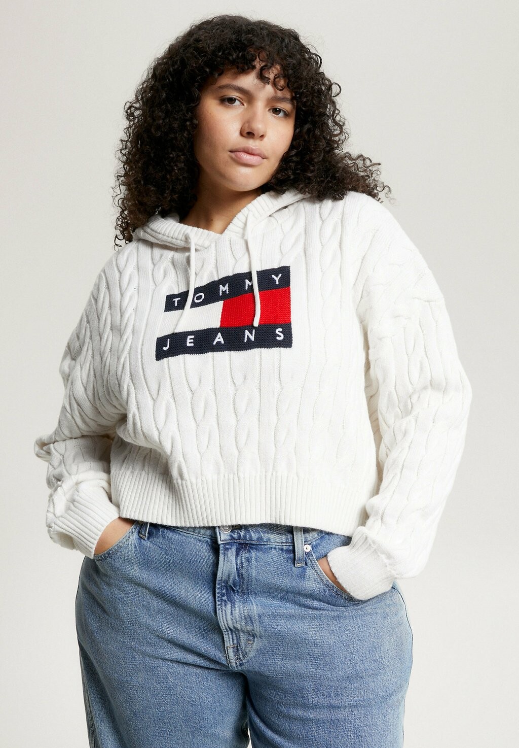 

Свитер Center Flag Cable Tommy Hilfiger, цвет ancient white