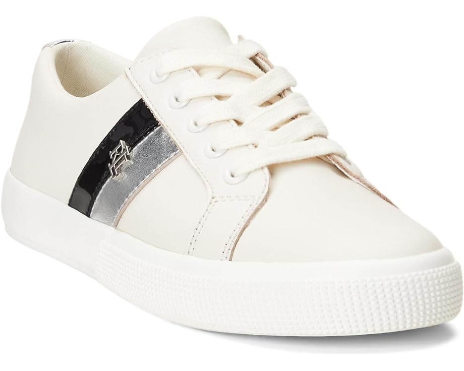 Кроссовки LAUREN Ralph Lauren Janson Sneaker, цвет Soft White/Polished Silver/Black