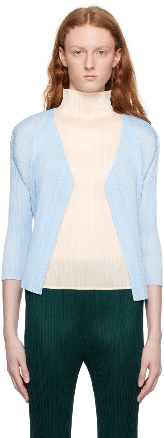 

Кардиган Pleats Please Issey Miyake Blue Monthly Colors June