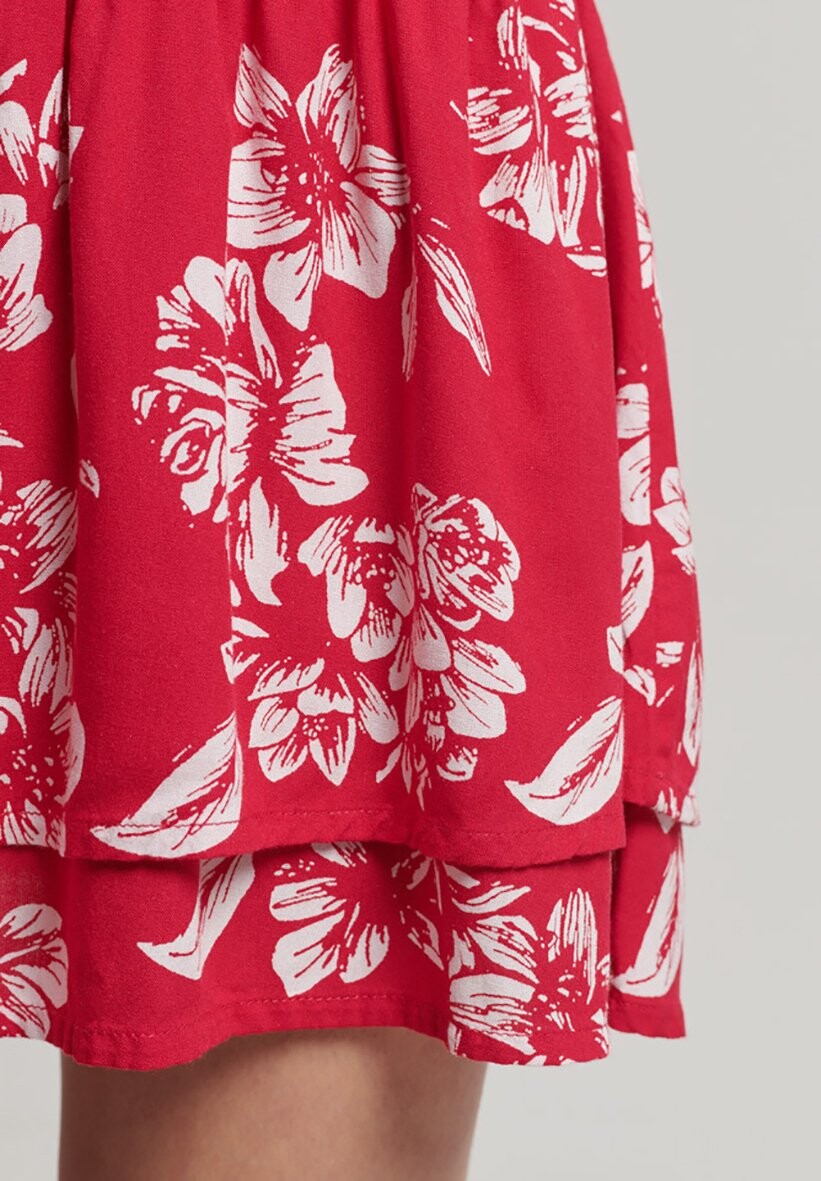 

Расклешенные поля Superdry VINTAGE ECOVERO RUFFLE SMOCKED, цвет floral red