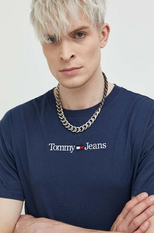 

Хлопковая футболка Tommy Jeans, темно-синий