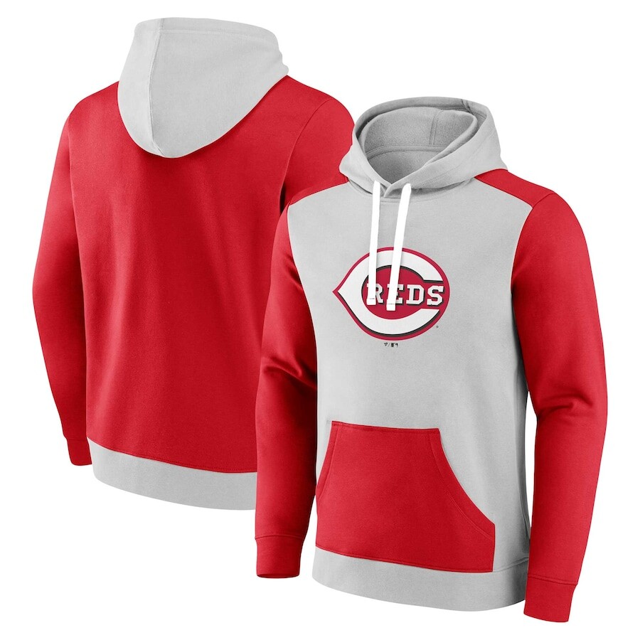 

Пуловер с капюшоном Fanatics Branded Cincinnati Reds, серый