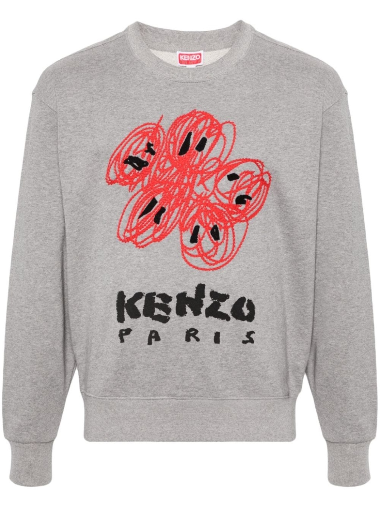 

Kenzo толстовка Drawn Varsity, серый