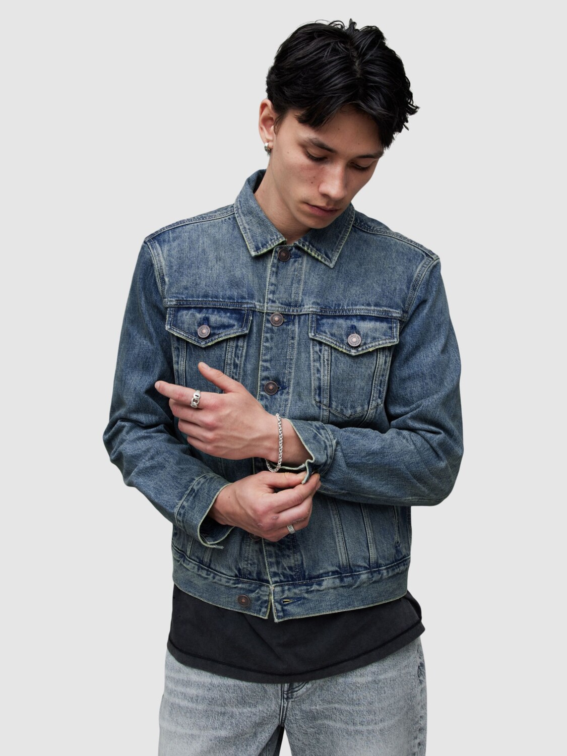 

Джинсовая куртка AllSaints Carrer, индиго