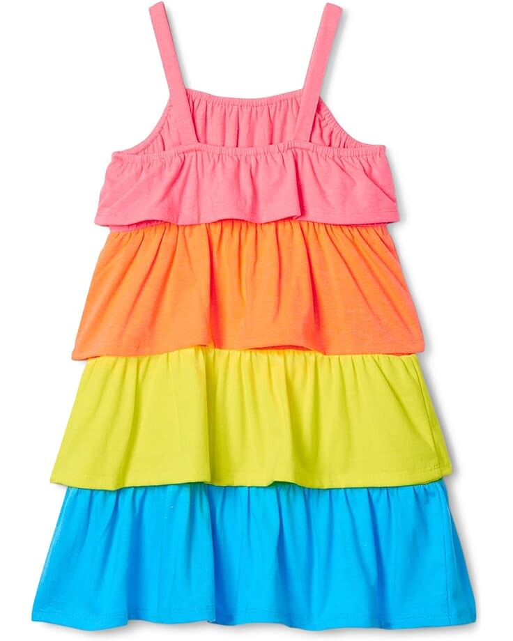 

Платье Hatley Neon Rainbow Tiered Layered Dress, розовый